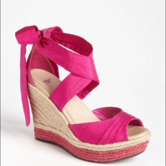 pink ugg wedges